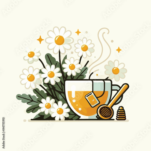 tea, herbal, chamomile, drink, healthy, background, cup, natural, beverage, white, organic, plant, medicine, fresh, hot, daisy, herb, aromatic, yellow, blossom, flower, closeup, camomile, glass, thera