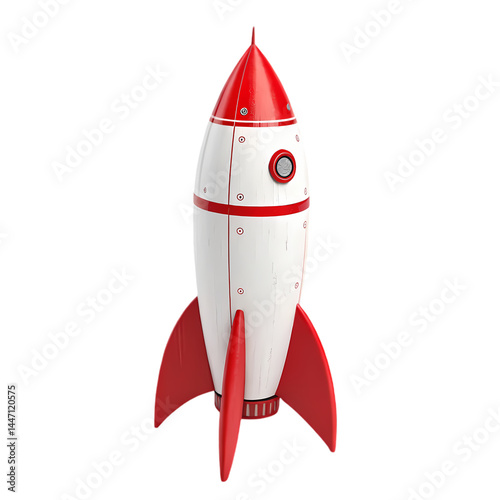Retro Rocket Ship Illustration Free Image Download isolated on transparent background
