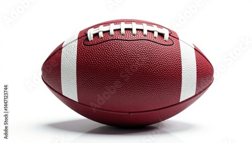 American football on white, showing stitches and texture , game, sharp, spiral