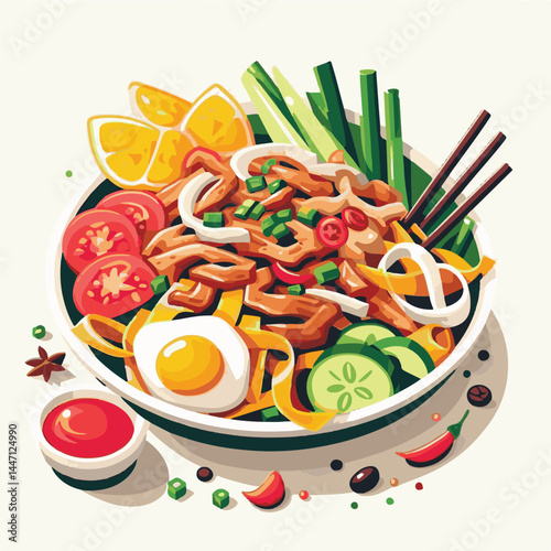 cuisine, delicious, traditional, meal, asian, food, dish, plate, singapore, dinner, malaysia, chinese, lunch, penang, stir, char, tasty, asia, teow, shrimp, noodles, sauce, noodle, hawker, popular, fr