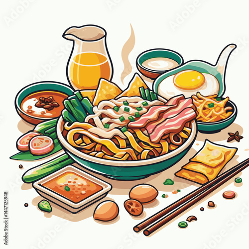 cuisine, delicious, traditional, meal, asian, food, dish, plate, singapore, dinner, malaysia, chinese, lunch, penang, stir, char, tasty, asia, teow, shrimp, noodles, sauce, noodle, hawker, popular, fr