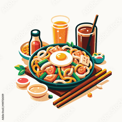 cuisine, delicious, traditional, meal, asian, food, dish, plate, singapore, dinner, malaysia, chinese, lunch, penang, stir, char, tasty, asia, teow, shrimp, noodles, sauce, noodle, hawker, popular, fr