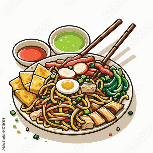 cuisine, delicious, traditional, meal, asian, food, dish, plate, singapore, dinner, malaysia, chinese, lunch, penang, stir, char, tasty, asia, teow, shrimp, noodles, sauce, noodle, hawker, popular, fr