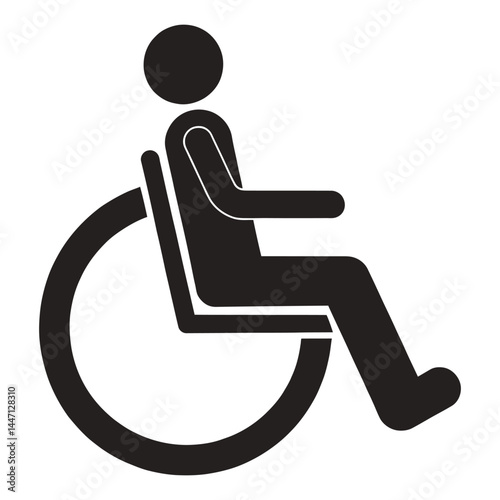  Disabled icon wheelchair isolated template background image 