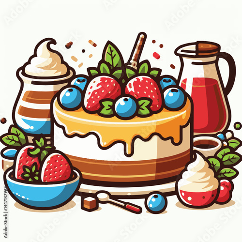 dessert, cheesecake, food, delicious, cake, slice, bakery, sweet, cream, cheese, piece, tasty, pie, pastry, background, creamy, baked, gourmet, fruit, plate, closeup, white, fresh, snack, homemade, re