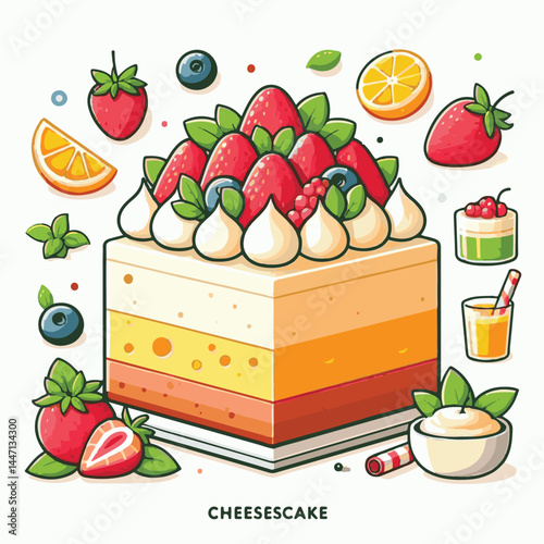 dessert, cheesecake, food, delicious, cake, slice, bakery, sweet, cream, cheese, piece, tasty, pie, pastry, background, creamy, baked, gourmet, fruit, plate, closeup, white, fresh, snack, homemade, re