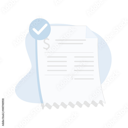 Cash register, bill check receipt. Financial transaction concept, banking and ATM payments.