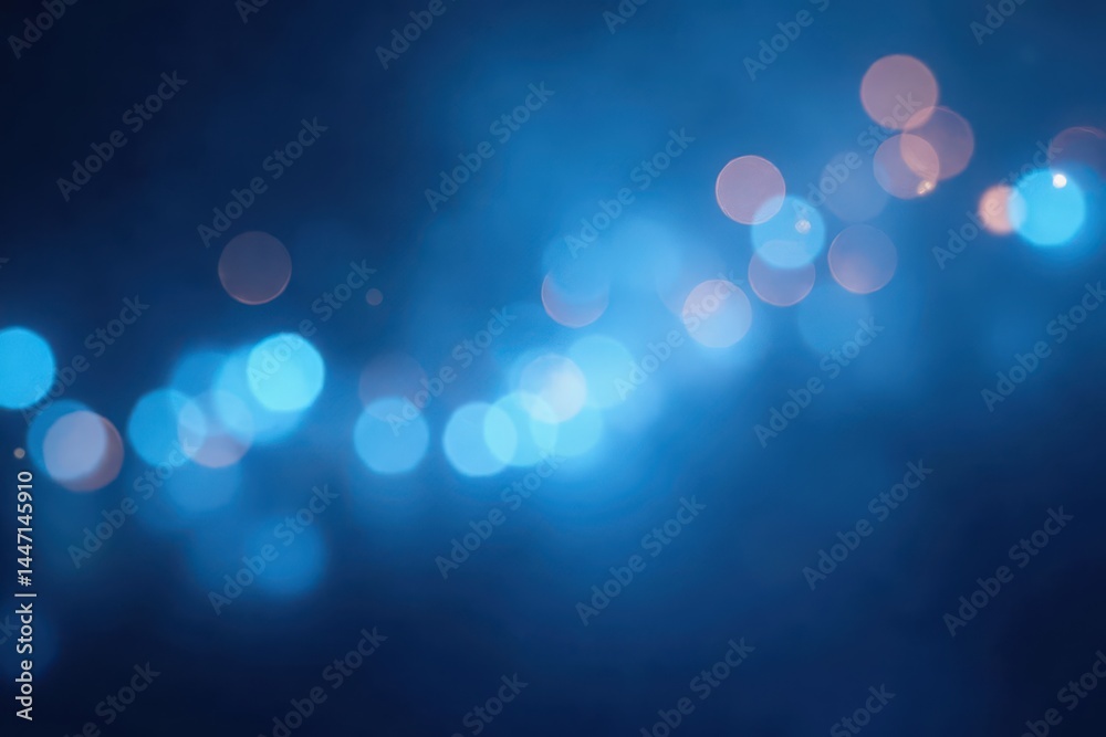 Blurred blue bokeh lights, ethereal and tranquil scene, sparkle, design, twilight Blurred blue bokeh lights, ethereal and tranquil scene, sparkle, design, twilight
