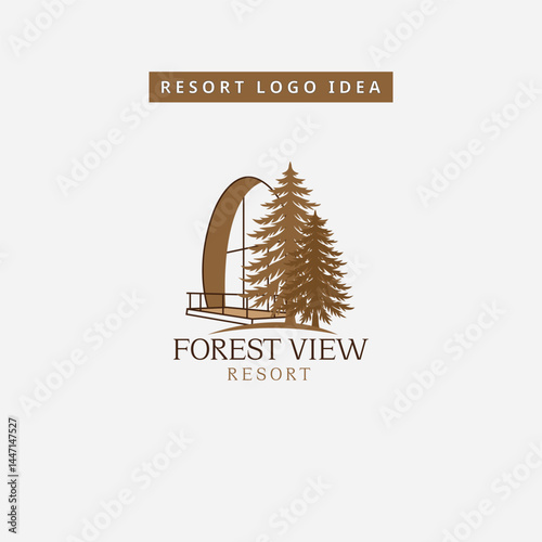 Obraz na płótnie Luxury Resort logo design