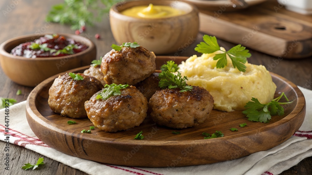 Frikadellen with Mashed Potatoes Frikadellen with Mashed Potatoes
