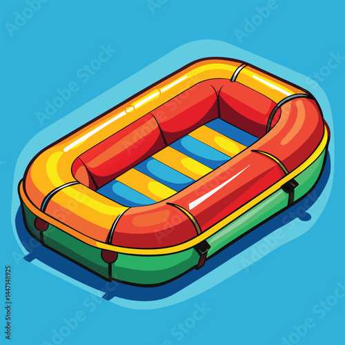 inflatable-raft vector