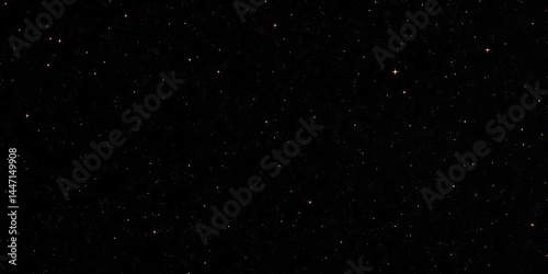 Deep black cosmic backdrop scattered with shimmering gold stars, celestial, cosmic