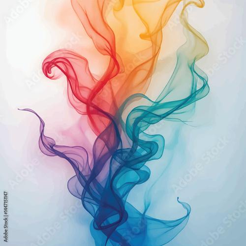 Swirling Watercolor Smoke Trails