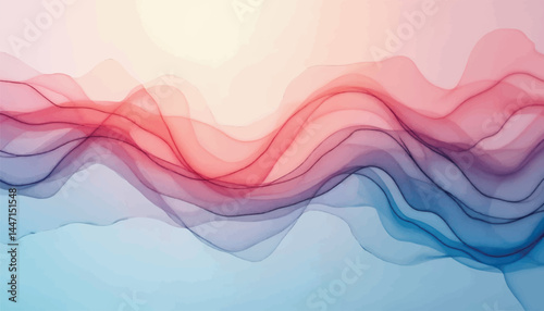 Watercolor Reflections on Glass Surface