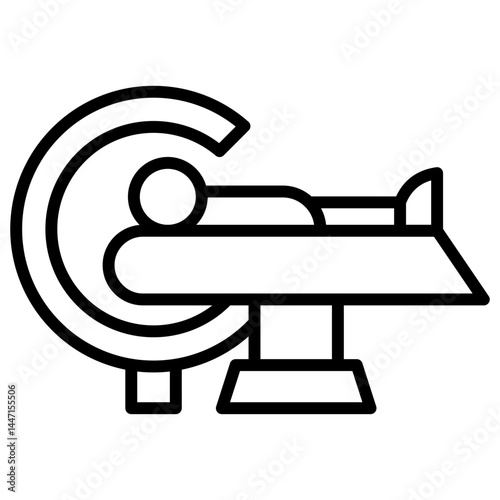 CT Scan Outline Icon, Health Analyst