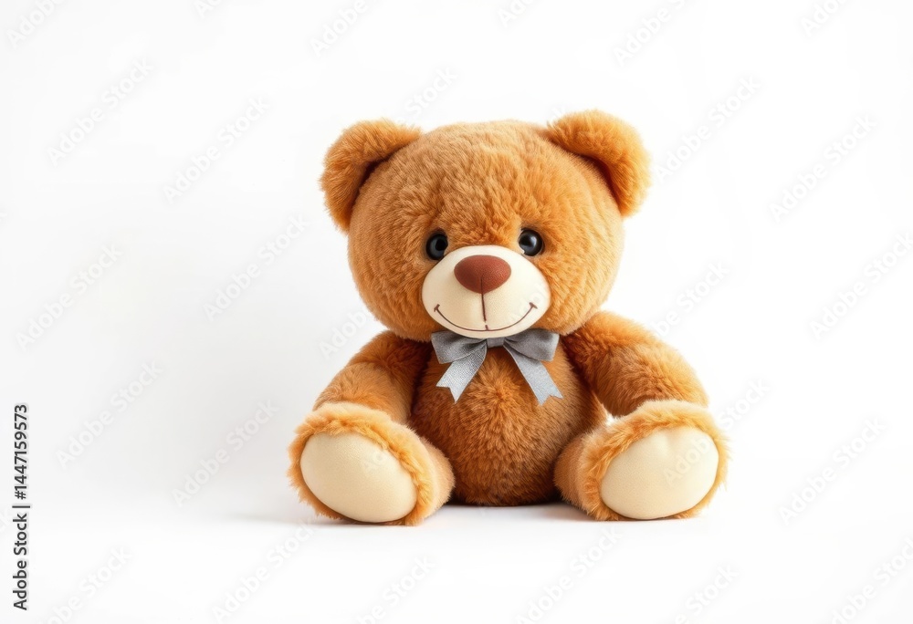 Three-year-old's teddy bear on white backdrop, teddy, object Three-year-old's teddy bear on white backdrop, teddy, object