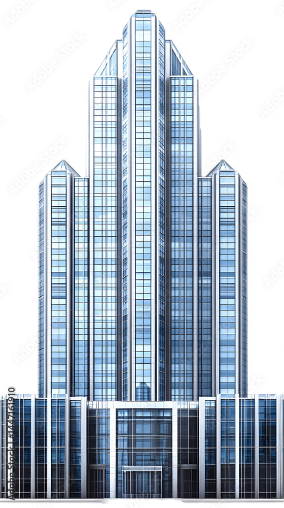 Modern Skyscraper Illustration, Transparent Background Modern Skyscraper Illustration, Transparent Background