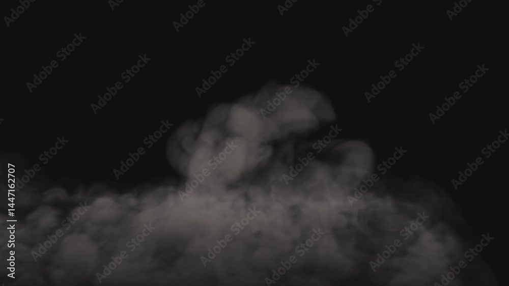 sich langsam ausbreitender mystischer Rauch, Nebel, Wolke, und Qualm, in geheimnisvoller Atmosphäre, verschwommene Silhouetten und diffuse Nebelschwaden
