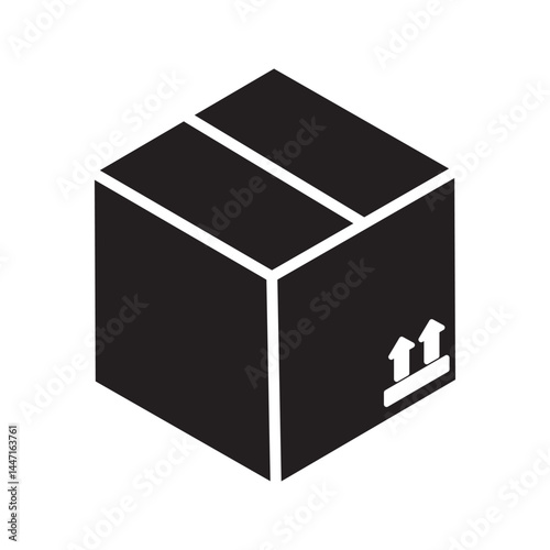 Cardboard icon on white background