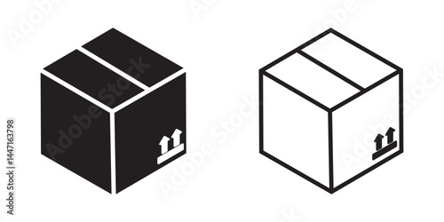 Cardboard icon on white background