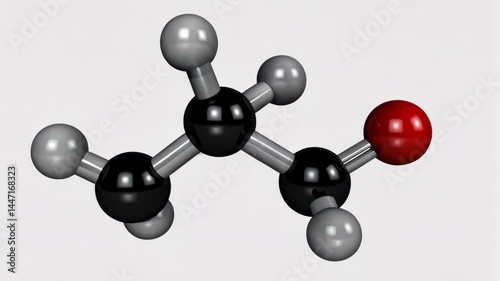 3D Molecular Structure Representations with Vibrant Colors Emphasizing Chemical Bonds and Atoms