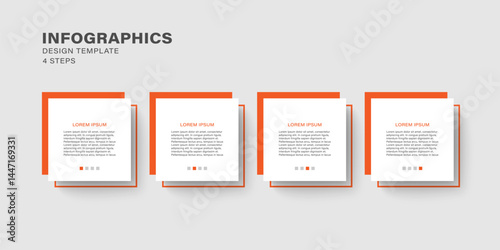 Business or Marketing Infographics. Timeline Infographics with Four Steps or Options