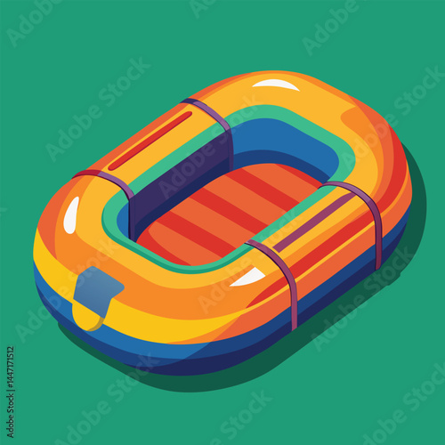 inflatable-raft vector