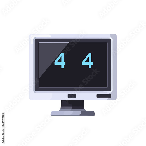 404_Error_Message_on_Computer_Screen_Cartoon_Illustration_of_a_Desktop_Monitor_Displaying_Page_Not_Found_Digital_Artwork_for_Website_Troubleshooting_Guide