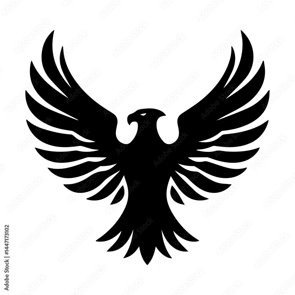 Obraz premium eagle tattoo vector, eagle vector illustration