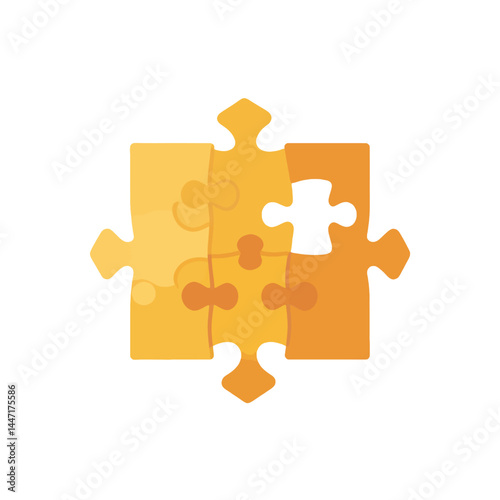 Puzzle Pieces Concept_Teamwork and Problem Solving_Creative Illustration of Interlocking Jigsaw Elements_Symbolizing Collaboration and Solutions_Vector Graphic Design