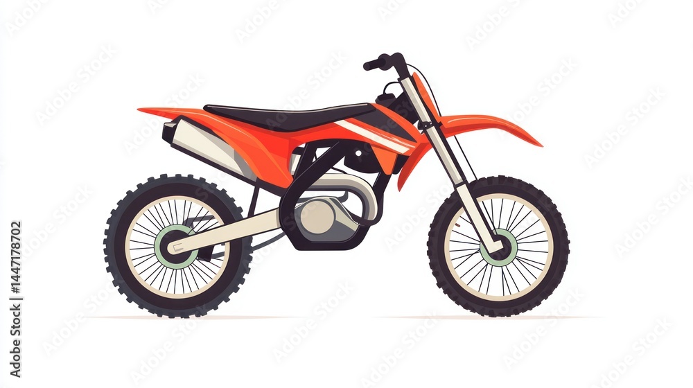 Motocross bike isolated on white background Motocross bike isolated on white background