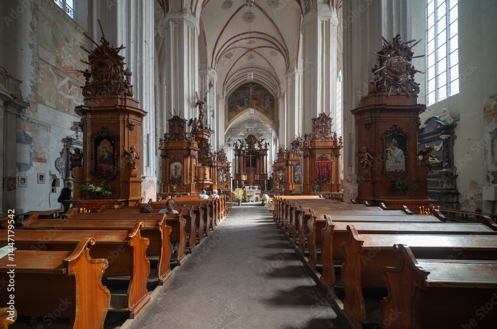 Fototapeta premium Church of St. Francis and St. Bernard, late gothic styled church in Vilnius, Lithuania