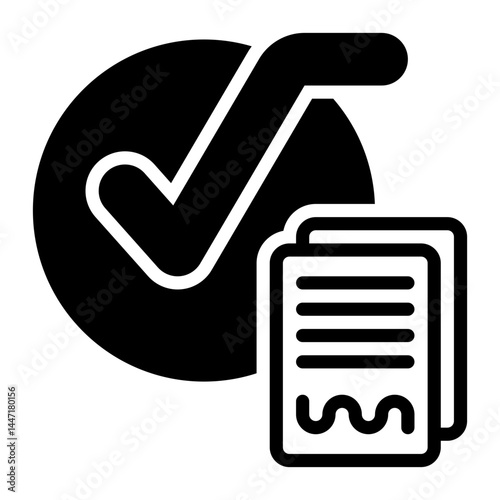 Accept icon, glyph icon style