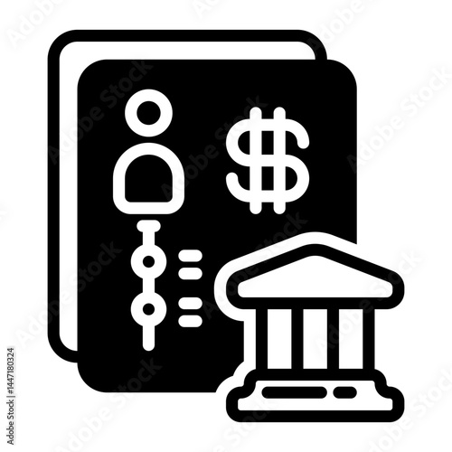 Loan icon, glyph icon style