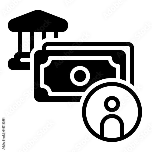 lending icon, glyph icon style
