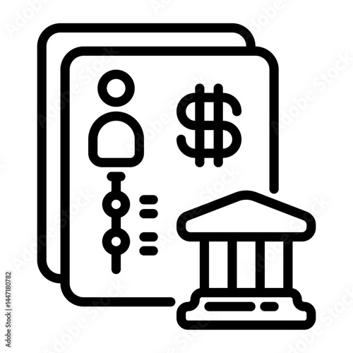 Loan icon, line icon style