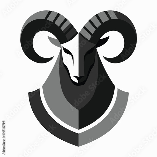 vector illustration of a goat