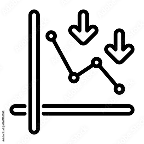 Decrease icon, line icon style
