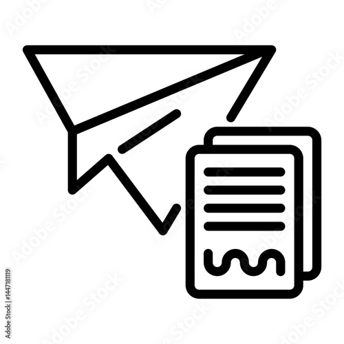 send Document icon, line icon style