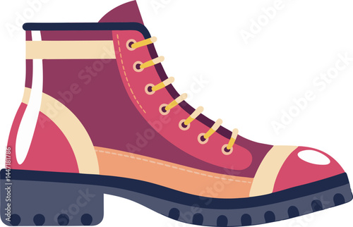 A fashionable ankle boots vector illustration with clean lines, intricate details, and modern style, ideal for digital projects or print media.