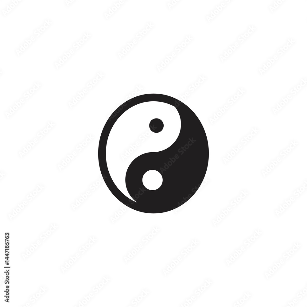 yin yang symbol on white