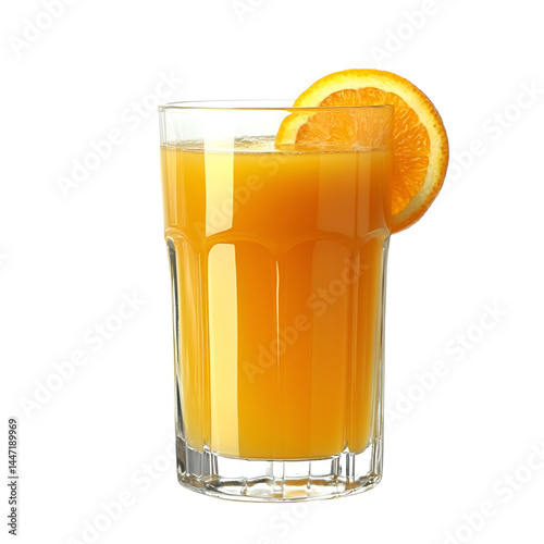 Refreshing Orange Juice in Glass