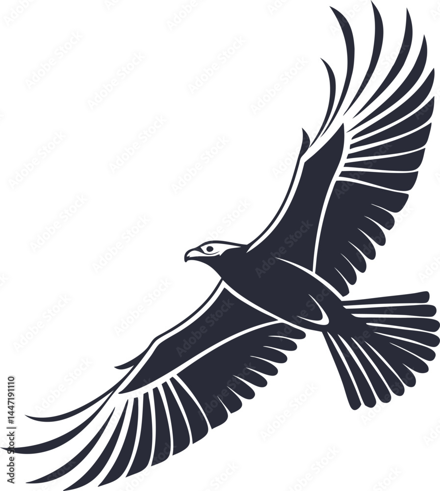 Obraz premium vector illustration of an eagle