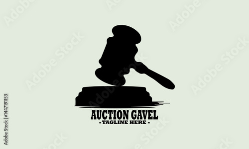 illustration gavel black icon isolated on white background. Hammer icon vector. Judge gavel auction icon vector and judge gavel auction logo design