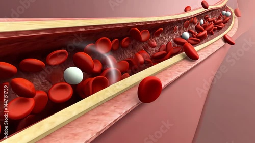 Microscopic View of Blood Flow: Exploring the Dynamics of Red Blood Cells Within a Vein