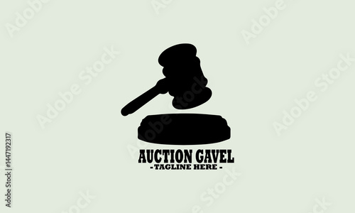 illustration gavel black icon isolated on white background. Hammer icon vector. Judge gavel auction icon vector and judge gavel auction logo design