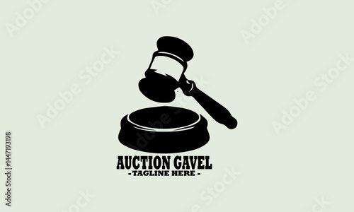 illustration gavel black icon isolated on white background. Hammer icon vector. Judge gavel auction icon vector and judge gavel auction logo design