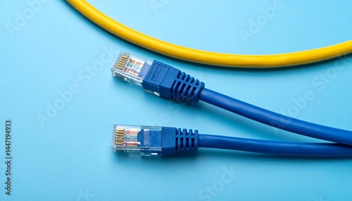 network cable on blue background