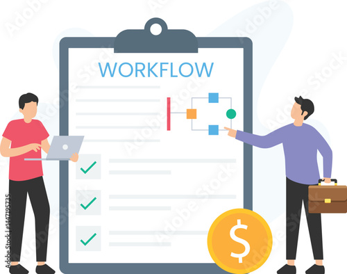 Workflow or process optimization, task management or work organization, project flow or team coordination, workflow automation or efficiency improvement, process mapping or procedure documentation, wo