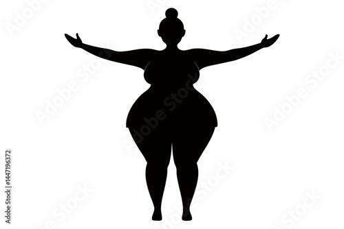silhouette of a woman dancing